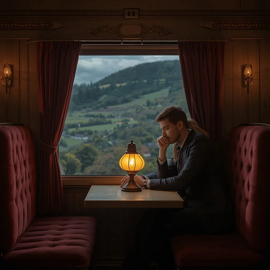 Vintage Train Compartment – wholesome couple ai prompts – AI generated example