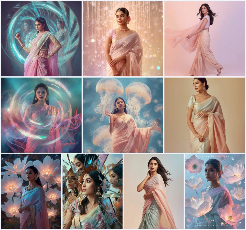 Best 10 Prompts For Saree Look For Girl with Fresh Elegance | stylish prompt for girls