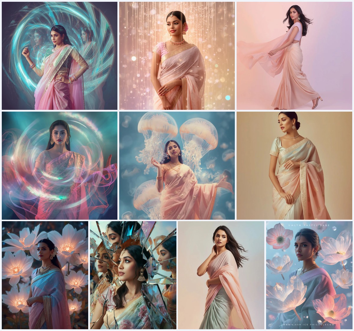 Best 10 Prompts For Saree Look For Girl with Fresh Elegance | stylish prompt for girls