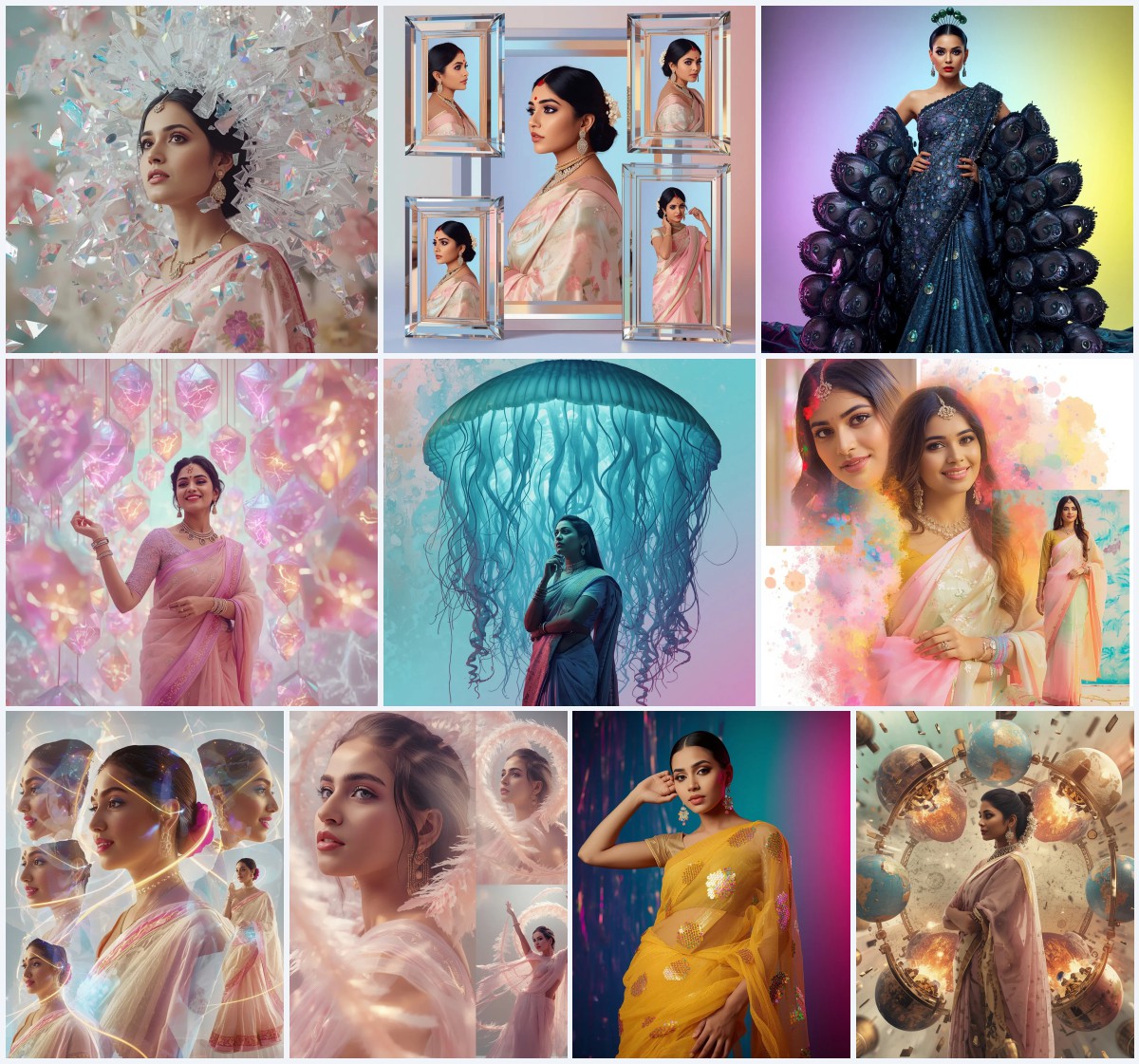 Top 10 Prompts For Girl In Saree Pic with Aesthetic Appeal | desi saree ai prompt