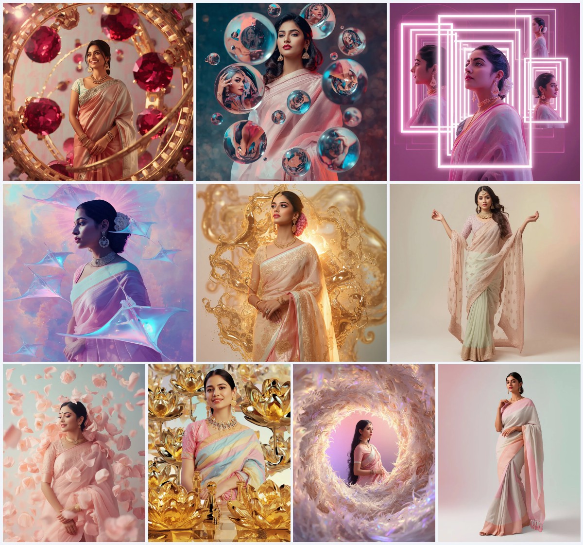 Top 10 Retro Style Prompts for Gemini Girl in Saree Nostalgia | trending prompt for gemini ai girl